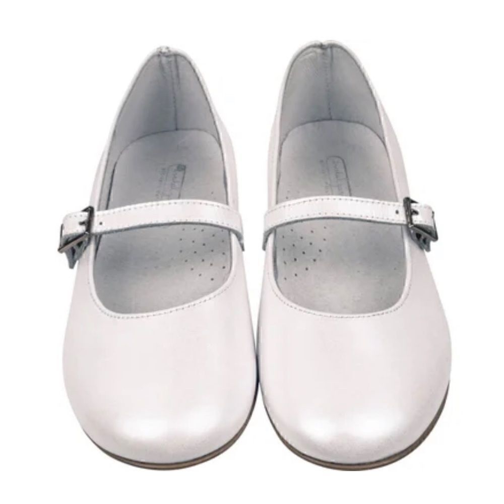 Isabel Garreton Girls Mary Jane leather Party Shoe sz 33 Pearl White